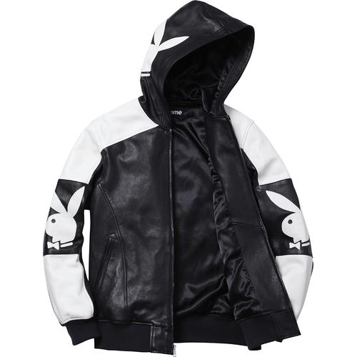 Details on Supreme Playboy Hooded Leather Jacket None from spring summer 2014