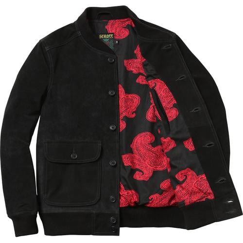 Details on Supreme Schott Suede Bomber Jacket None from spring summer
                                                    2014