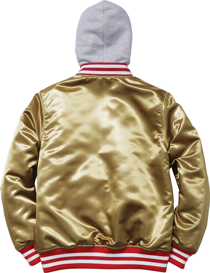 Hooded Satin Varsity Jacket - spring summer 2014 - Supreme