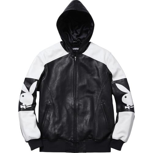 Details on Supreme Playboy Hooded Leather Jacket None from spring summer
                                                    2014