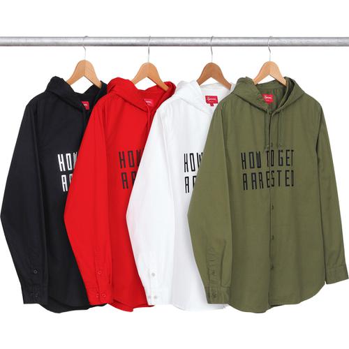 Supreme Arrested Hooded Shirt for spring summer 14 season