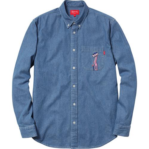 Details on Supreme Pink Panther Denim Shirt None from spring summer 2014