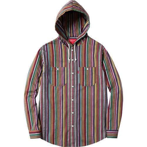 Details on Striped Madras Hooded Shirt None from spring summer 2014