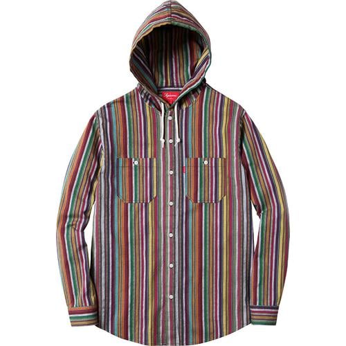 Details on Striped Madras Hooded Shirt None from spring summer
                                                    2014