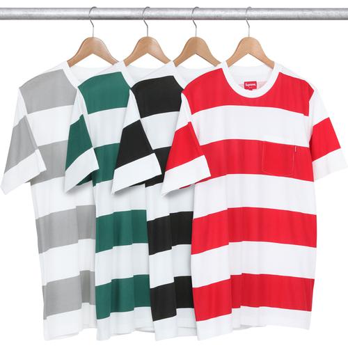 Supreme Printed Block Stripe Pocket Tee for spring summer 14 season