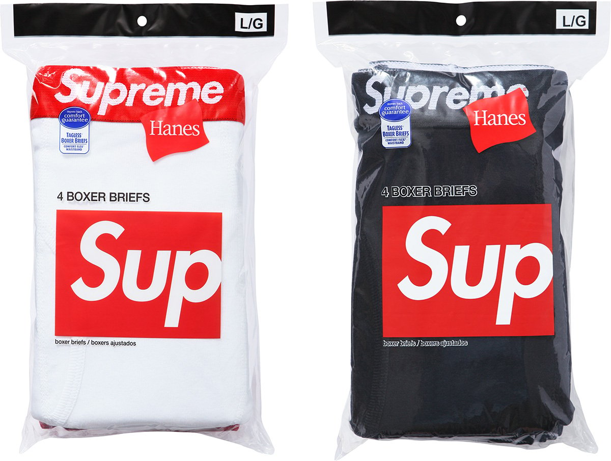 FW23 Supreme Hanes black boxer briefs (4pack) size XL New unopened