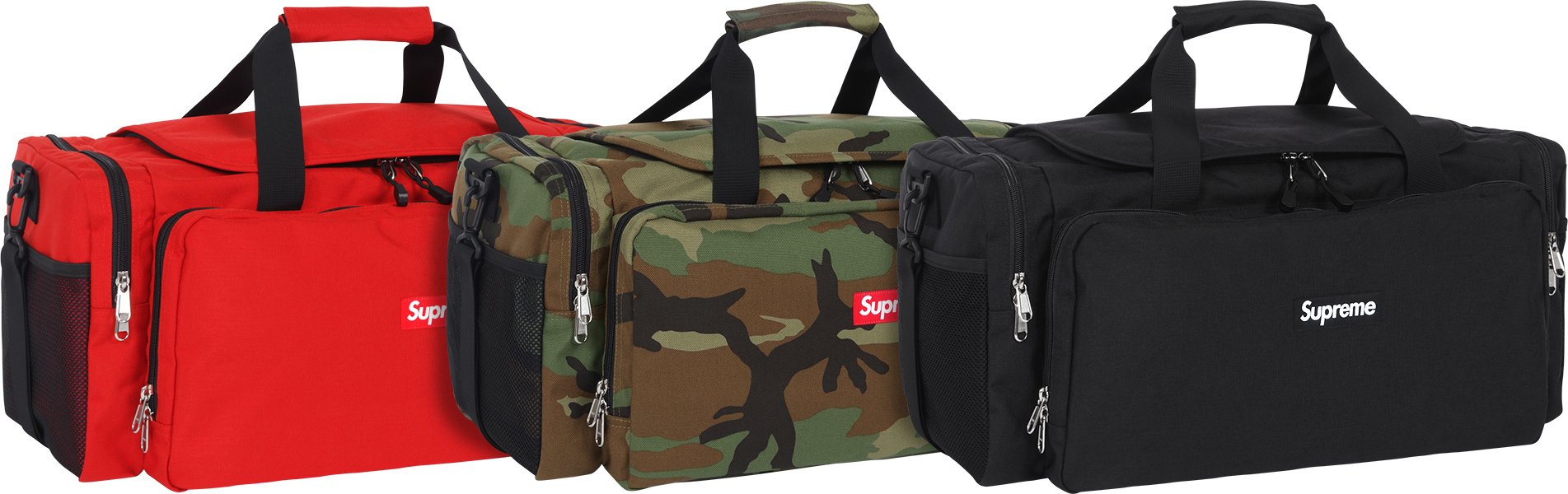 supreme camo duffle bag