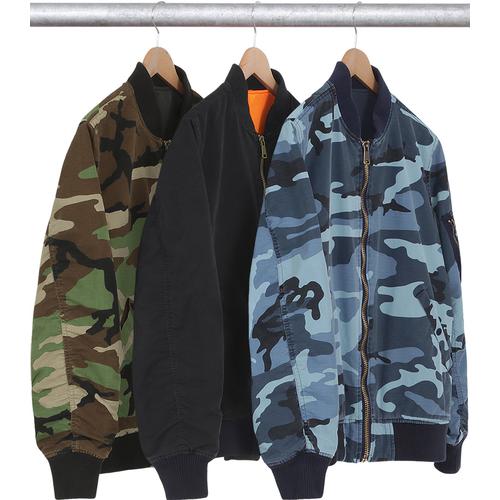 Supreme Reversible Cotton MA-1 for spring summer 15 season