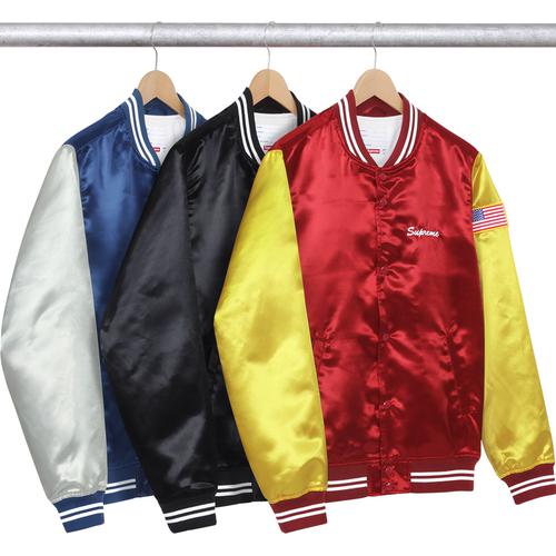 Supreme Satin Club Jacket for spring summer 15 season