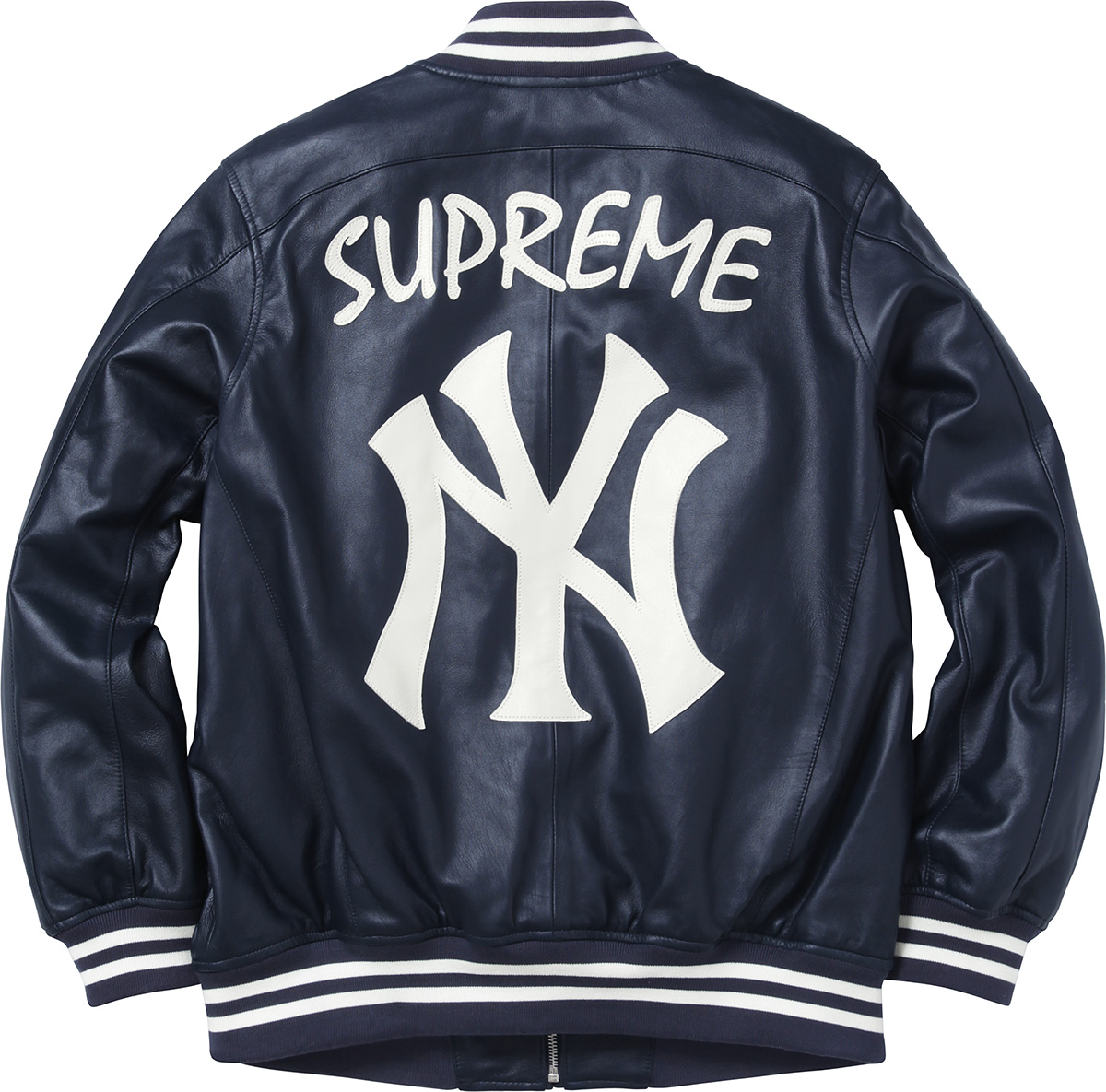New York Yankees™ '47 Brand Leather Varsity Jacket - spring summer