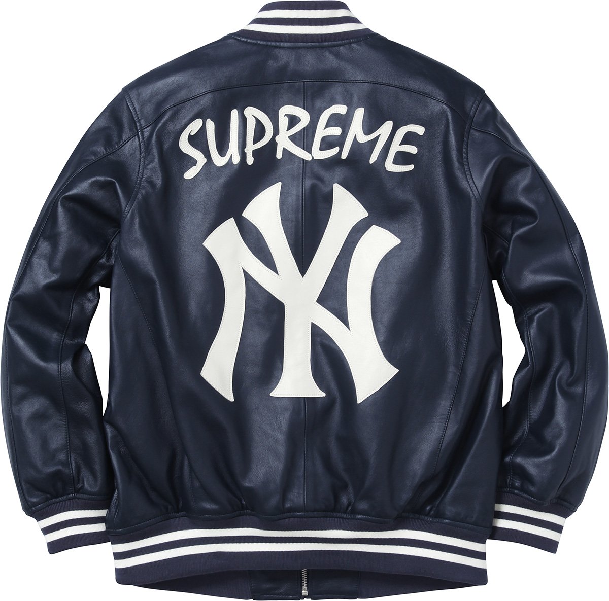 New York Yankees™ '47 Brand Leather Varsity Jacket - spring summer