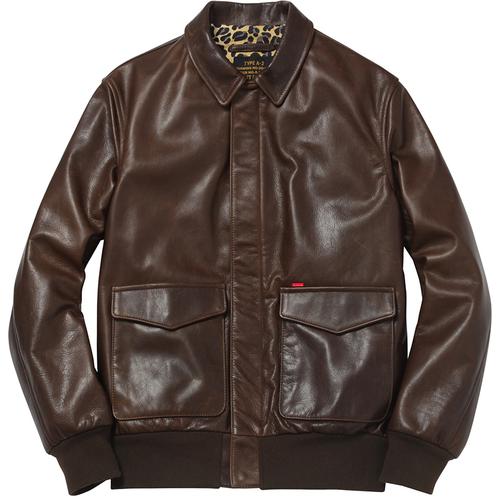 Details on Supreme Schott Leather A-2 Jacket None from spring summer
                                                    2015