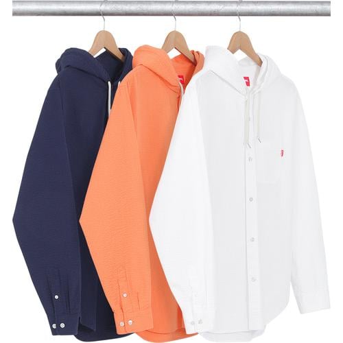 Supreme Hooded Seersucker Shirt for spring summer 15 season