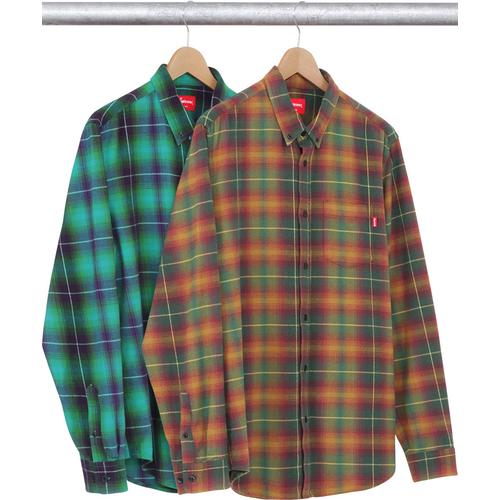 Supreme Shadow Plaid Flannel Shirt for spring summer 15 season