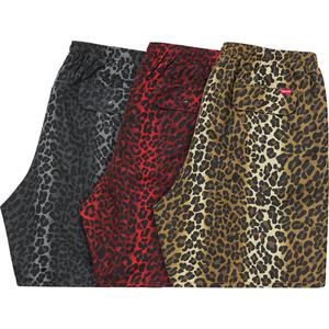 supreme leopard water shorts