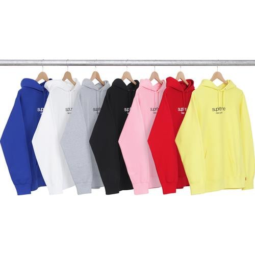 Supreme Classic Logo Hooded Sweatshirt for spring summer 15 season