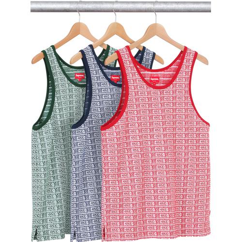 Supreme Jacquard Dollar Tank Top for spring summer 15 season