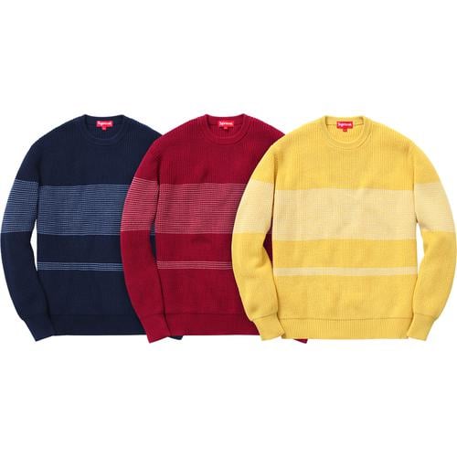 Supreme Tonal Stripe Crewneck Sweater for spring summer 15 season