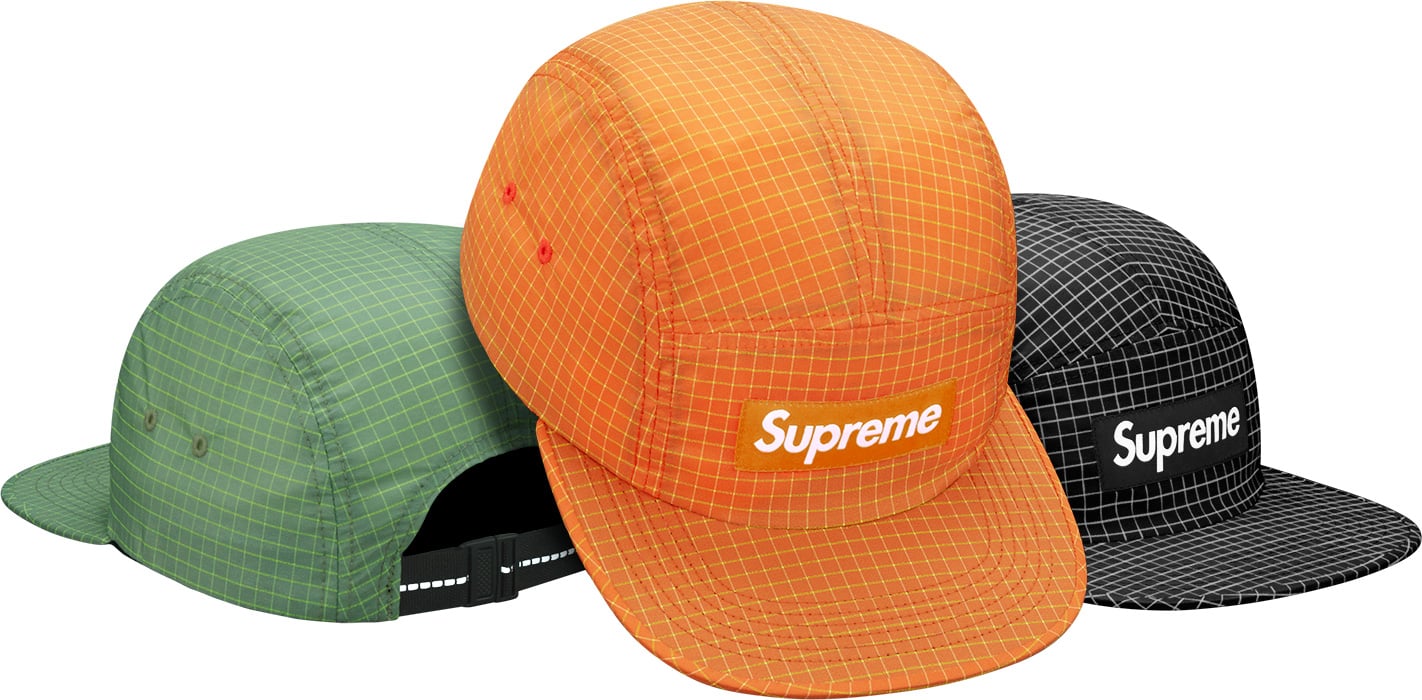 supreme 2-tone ripstop camp cap ブラック