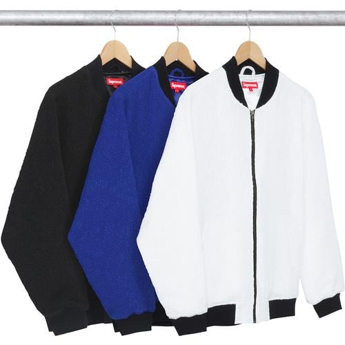 Supreme Bouclé Varsity Jacket for spring summer 16 season