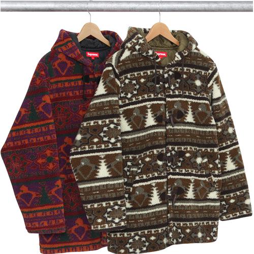 Supreme Sherpa Fleece Toggle Jacket for spring summer 16 season