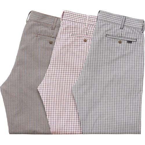 Supreme Mini Check Work Pant for spring summer 16 season