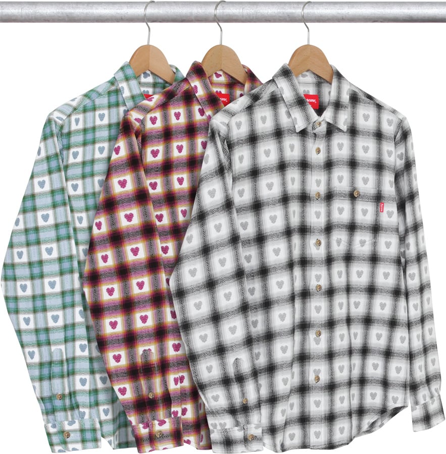 Hearts Plaid Flannel Shirt - spring summer 2016 - Supreme