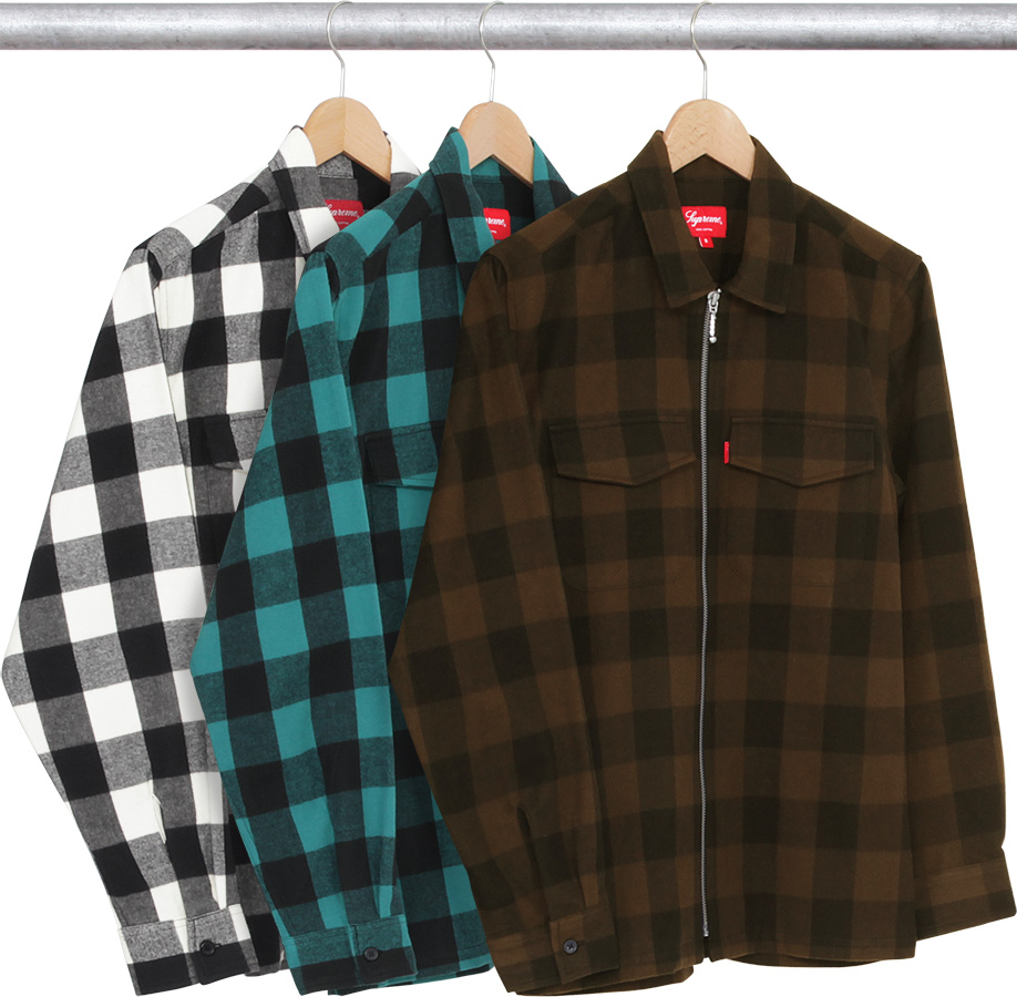 Buffalo Plaid Flannel Zip Shirt - spring summer 2016 - Supreme