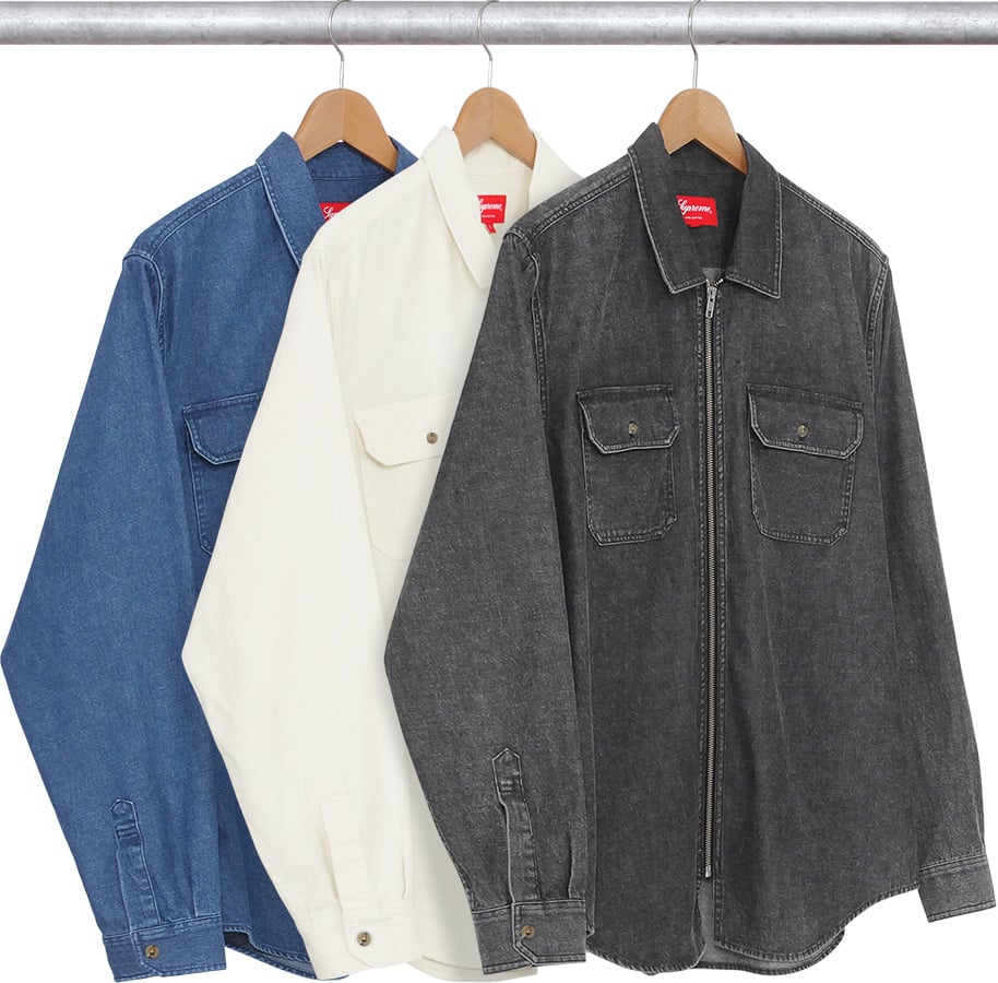 Denim Zip Shirt - spring summer 2016 - Supreme