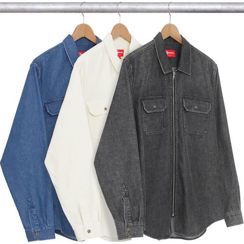 Supreme Denim Zip Shirt for spring summer 16 season