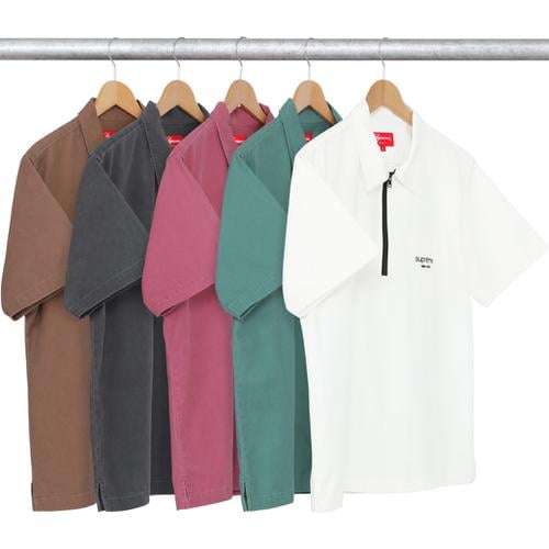 Supreme Twill Half Zip Shirt for spring summer 16 season