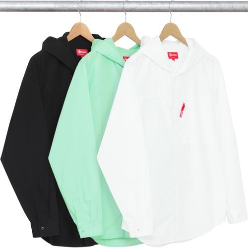 Supreme Hooded Snap Front Shirt for spring summer 16 season