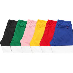 supreme banner water shorts
