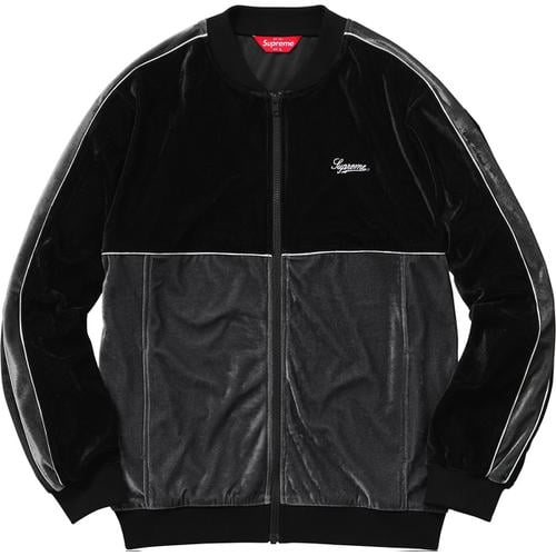 Supreme 2-Tone Velour Zip Up Sweat for spring summer 16 season