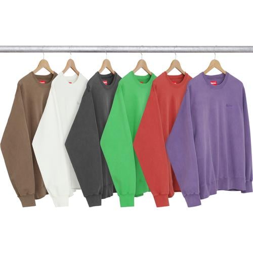 Supreme Embroidered Overdyed Crewneck  for spring summer 16 season