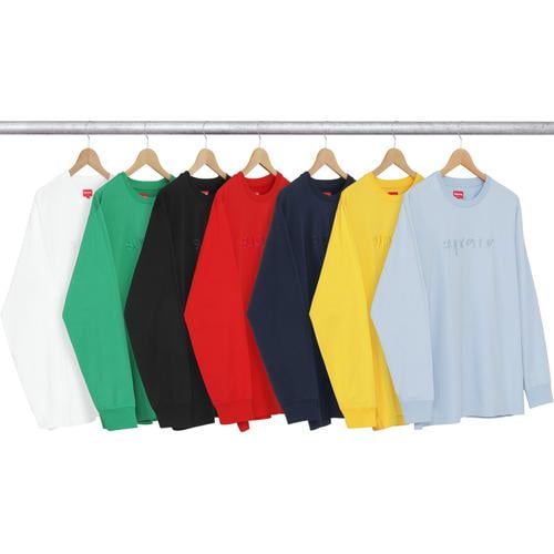 Supreme Tonal Embroidered L S Tee for spring summer 16 season