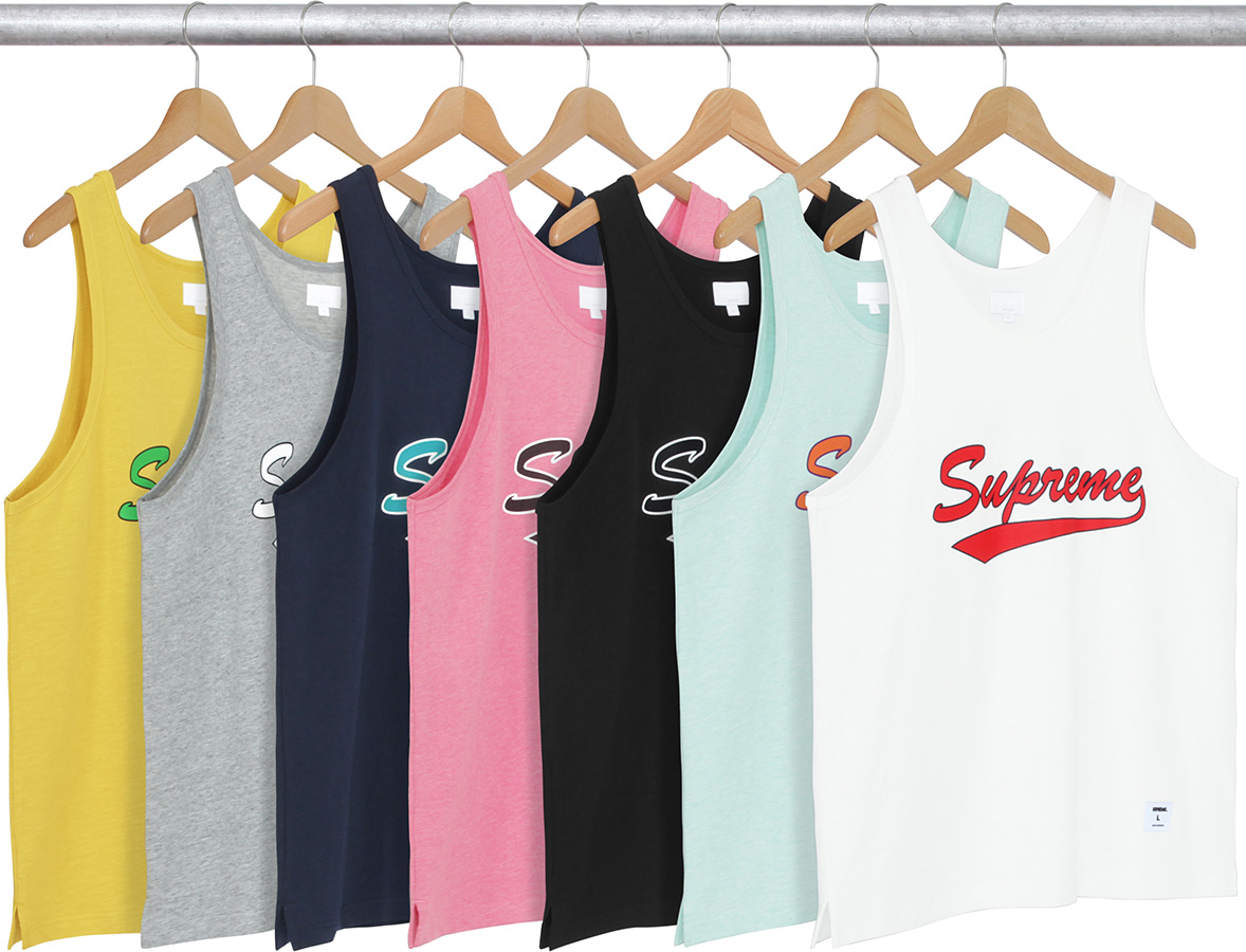 Supreme Mesh Script Tank Top