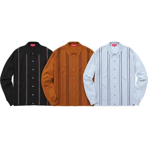 Supreme Striped Polo Sweater for spring summer 16 season