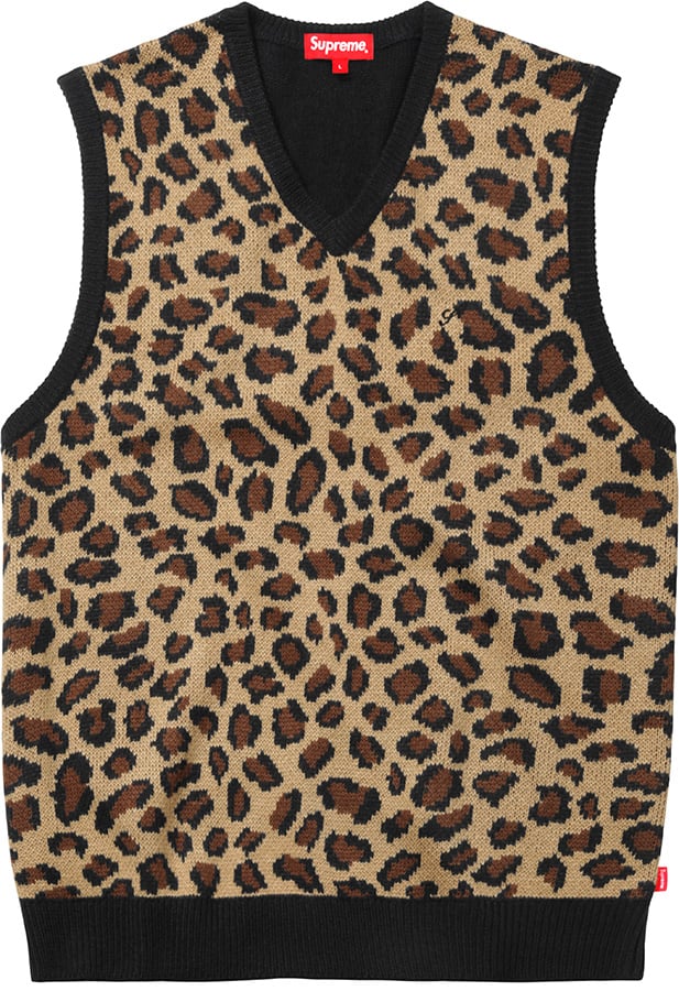 supreme 16ss leopard sweat vest - ベスト