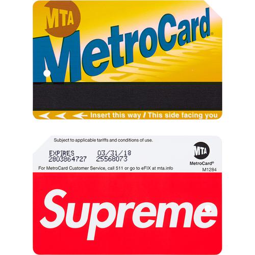 Supreme MTA MetroCard for spring summer 17 season