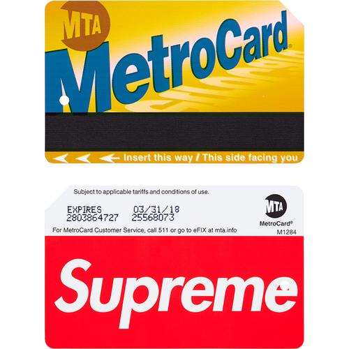 Supreme MTA MetroCard released during spring summer 17 season