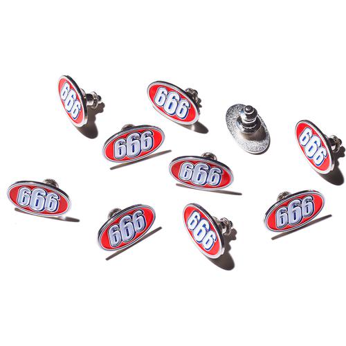 Supreme 666 Oval Pin released during spring summer 17 season