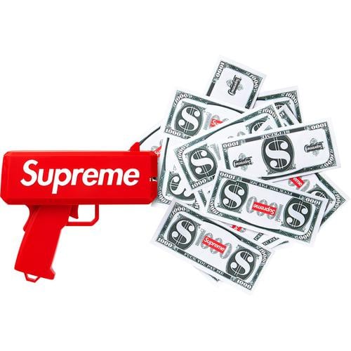 Details on Supreme CashCannon™ Money Gun from spring summer
                                            2017 (Price is $88)