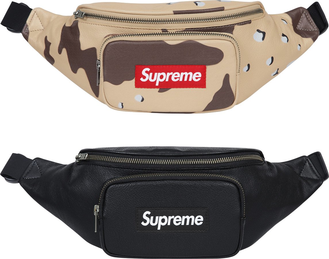 supreme waist bag leather
