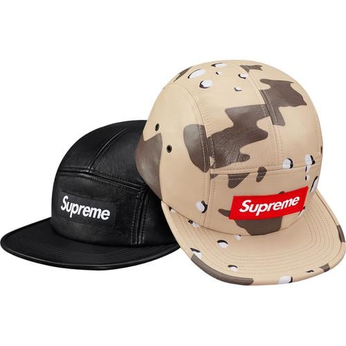 Supreme Leather Camp Cap released during spring summer 17 season