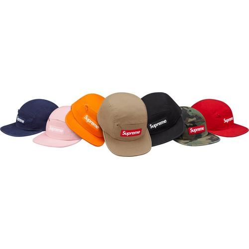 Supreme Front Panel Zip Camp Cap released during spring summer 17 season