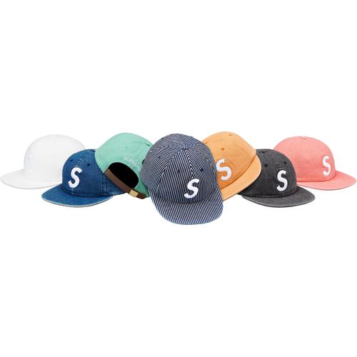 Supreme Washed Denim S Logo 6-Panel for spring summer 17 season