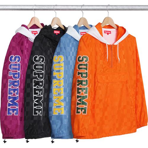 Supreme Checkered Nylon Hooded Pullover released during spring summer 17 season