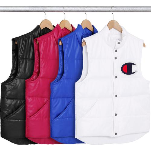 Details on Supreme Champion Puffy Vest from spring summer
                                            2017 (Price is $158)