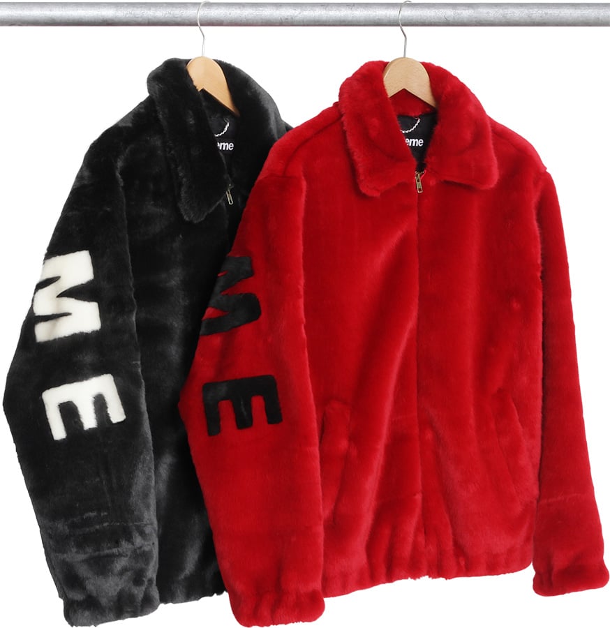 supreme faux fur jacket